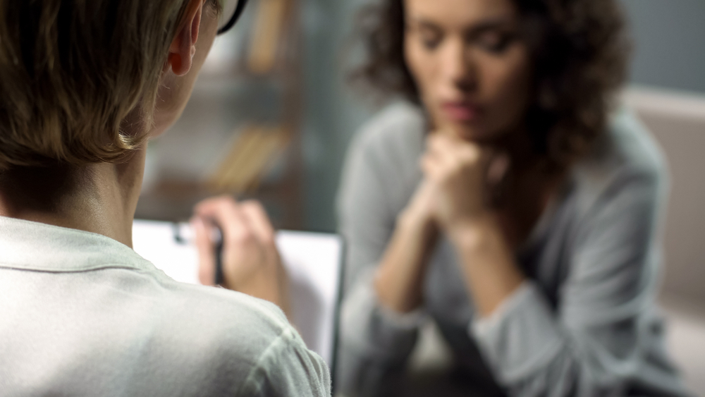 Woman Talking Psychologist Mental health session