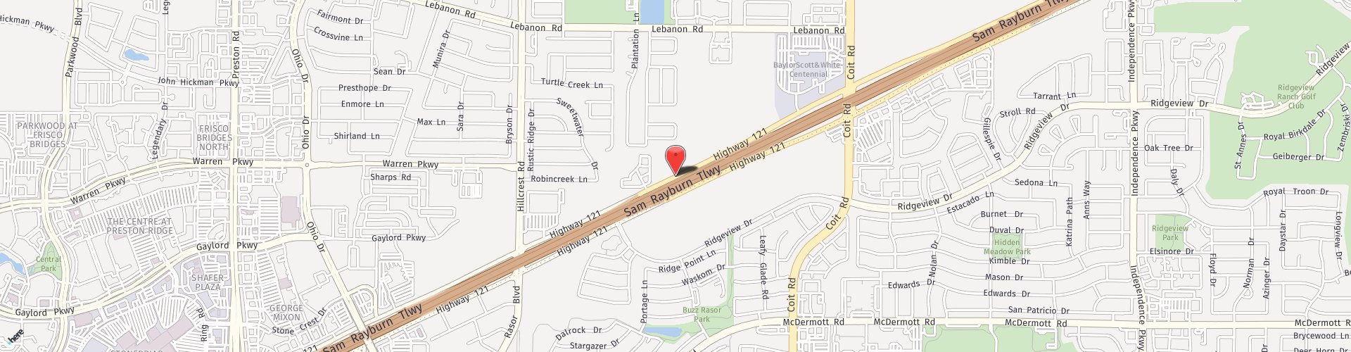 Location Map: 11500 TX HWY 121 Frisco, TX 75035